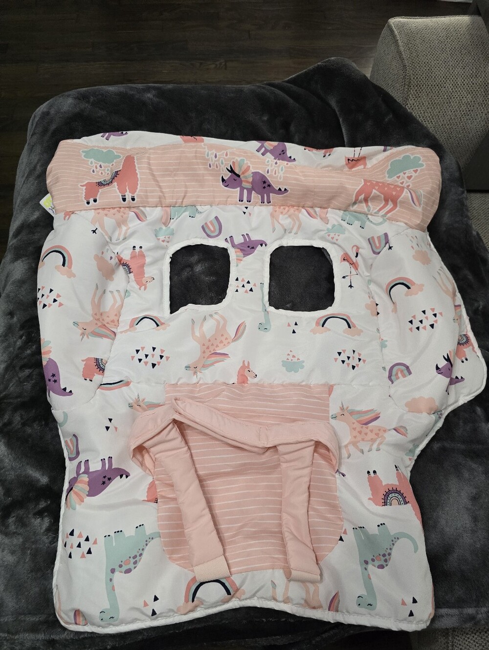 Unicorn & Rainbow cart cover - Pink & Pastel